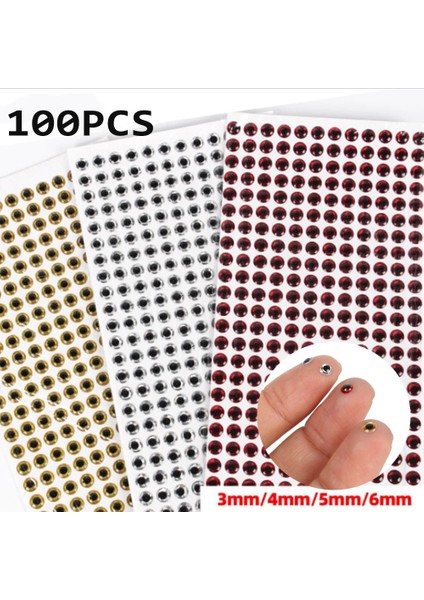 Kırmızı Stil 4mm Lot Balıkçılık Cazibesi Gözler Holograd Simülasyon Fly Fishing Minnow Yapay Balık Dıy Göz Olta Takımı (Yurt Dışından) fiyatları