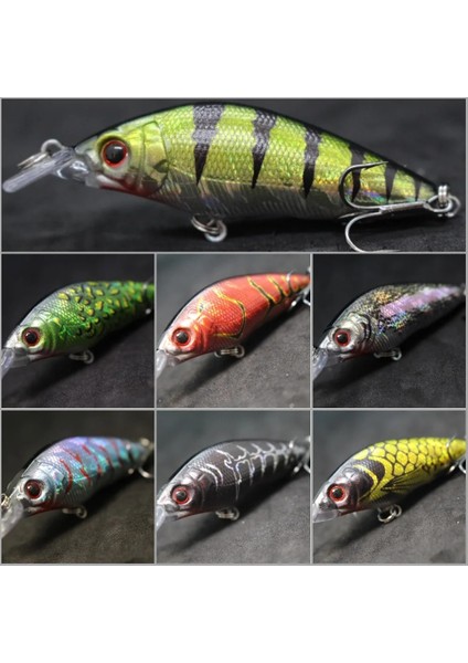 M583X61 Stili Wlure 8.1cm 7.1g Geniş Yüzme Eylem Kısa Gövde #6 Kanca Böcek Yemi Tatlı Su 3D Sert Gözler Crankbait Cazibesi Balıkçılık M583 (Yurt Dışından)