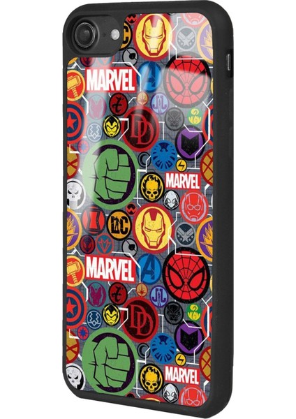 Apple iPhone 7 - 8 - Se Marvel Face Tasarımlı Glossy Telefon Kılıfı fırsatları