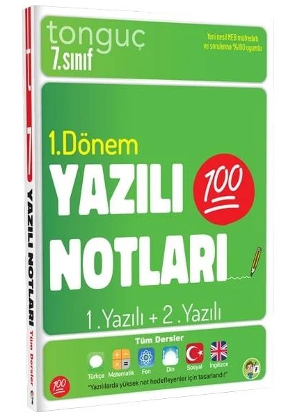 Tonguç Akademi 7. Sınıf Yazılı Notları 1. Dönem 1 ve 2.yazılı