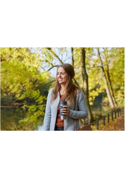 Kamp N20118 Travel Mug Easy Twist Termos 0,36 L Mavi Isı Yalıtımı 6 Saat 350-450 ml Mavi Içecek Pas