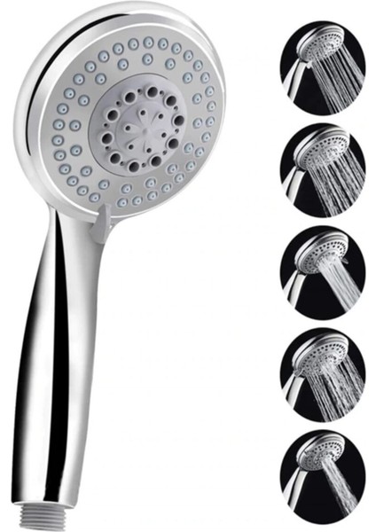 Tekno Trust Duş Başlığı Elvis Banyo Duş Başlığı 5 Fonksiyonlu Yumuşak Su Akışı Için Başlık