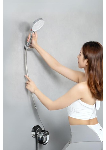 Tekno Trust Duş Başlığı 5 Fonksiyonlu Su Tasarruflu Duş Başlığı, Gümüş Yüksek Basınçlı Tek Tuşla Durdurma ve Ak fiyatları