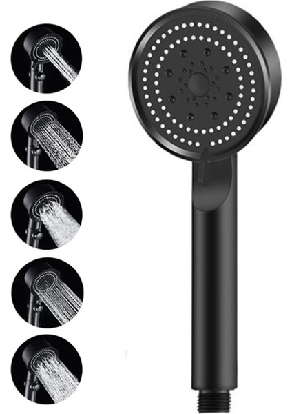 Tekno Trust Beyaz Turbo Pervaneli 5 Fonksiyonlu Duş Başlığı Duş Hortumu 150 cm ve Mafsal Set Duş Seti Plastik fırsatları