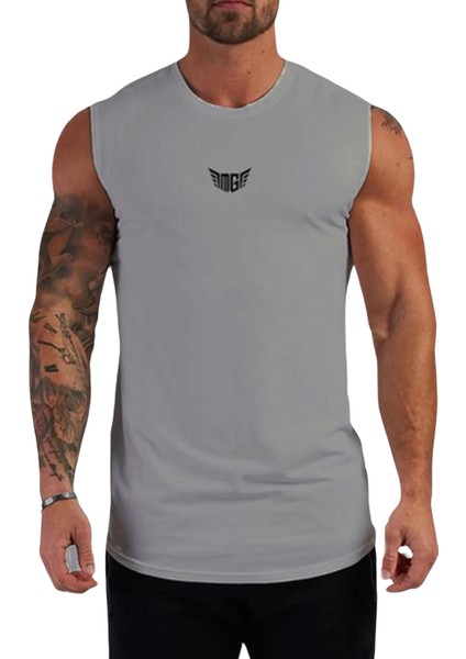 Erkek Nem Emici Hızlı Kuruma Atletik Teknik Performans Sporcu Sıfır Kol T-Shirt Mg-Atlet