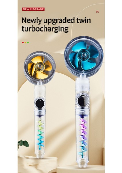 Tekno Trust Beyaz Turbo Pervaneli Su Tasarruflu Basınçlı Start Stoplu Duş Başlığı Duş Başlığı Plastik modelleri