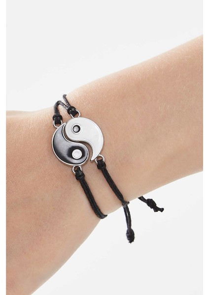 Yin Yang Model Ayarlanabilir Arkadaşlık ve Sevgili Kolye ve Bileklik Seti