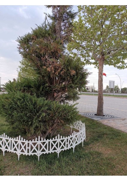 Tekno Trust Plastik 10 Adet Dekoratif Mini Plastik Bahçe Çiti Çapraz Model Esnek Çit Peyzaj Koruma Toplam 580-3 fiyatları