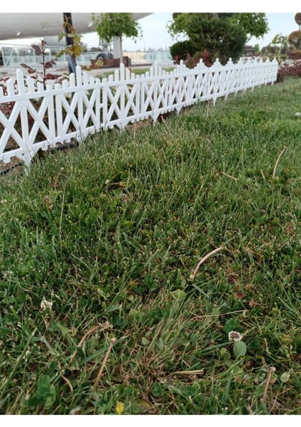 Tekno Trust Plastik 10 Adet Dekoratif Mini Plastik Bahçe Çiti Çapraz Model Esnek Çit Peyzaj Koruma Toplam 580-3 modelleri