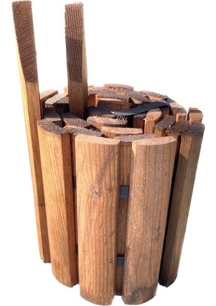 Tekno Trust 150 cm Ahşap Kazıklı Bordür Bahçe Çiti Sınır Çit 150 cm Ahşap