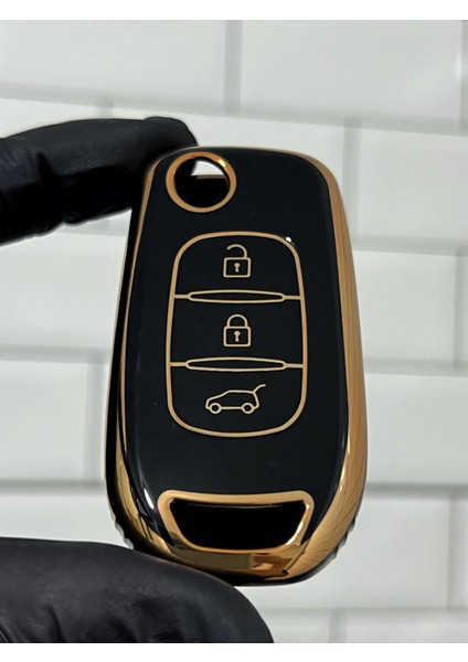 Renault Taliant Sustalı Nano Anahtar Kılıfı Siyah modelleri