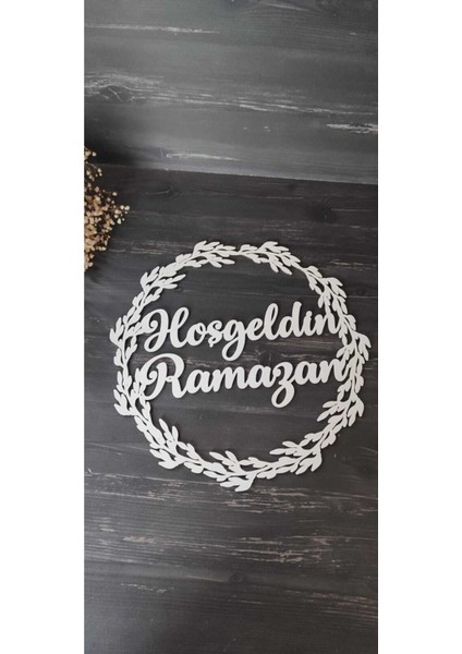 Tekno Trust Kahverengi Ramazan Ayına Özel Dekoratif Beyaz Mdf Mumluk Ramazan Süsleri