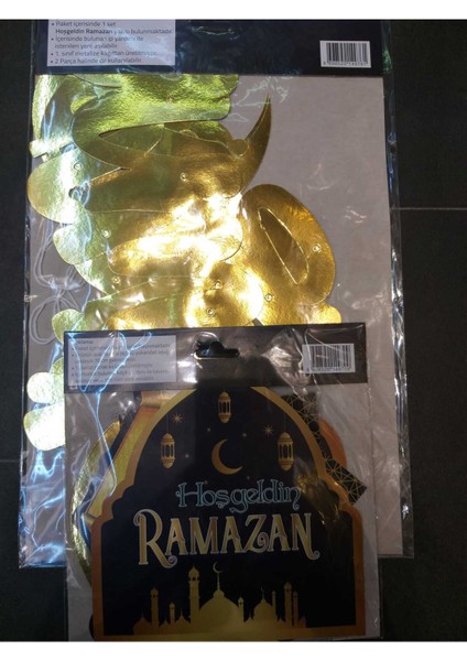 Tekno Trust Çok Renkli Hoşgeldin Ramazan Gold Yazı Ledli Balon Seti, Ramazan Ayı Süsleme Seti modelleri