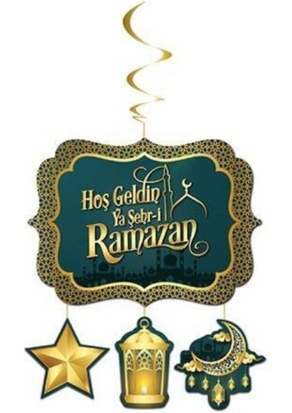 Tekno Trust Siyah Hoşgeldin Ramazan Asma Tavan Süs