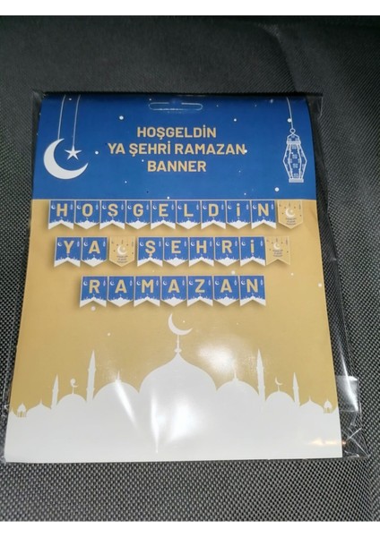 Sarı Hoşgeldin Ya Şehri Ramazan Yazılı Banner