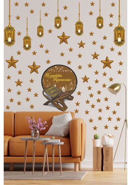 Tekno Trust 5+ Ramazan Ayı Temalı, Hoşgeldin Ramazan Duvar Cam Sticker Çıkartma Seti Salon / Oturma Odası Çok R fiyatları