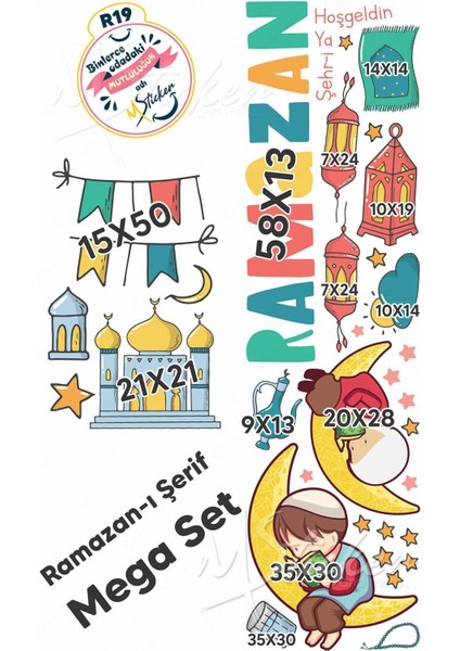 Çok Renkli Hoşgeldin Ramazan, Ramazan Ayı Temalı Eğitici ve Eğlenceli Sticker Seti, Ramazan-I Şerif