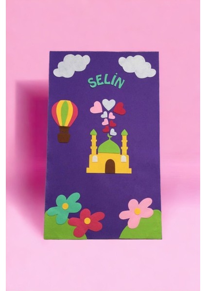 Tekno Trust Akrilik Isimli Çocuk Seccadesi Mor Dokuma Taban Saçaksız (Overlok)