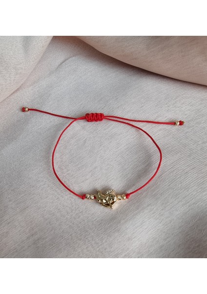 Altın Kaplama Dorika ve Melek Figürlü Makrome Bileklik fiyatları