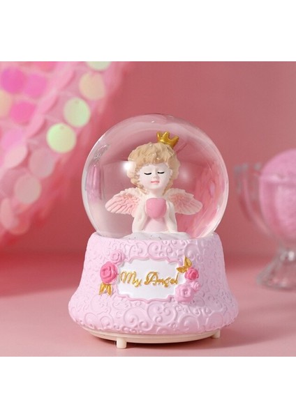 Prenses Kız Orta Boy Işıklı Müzikli Kar Küresi