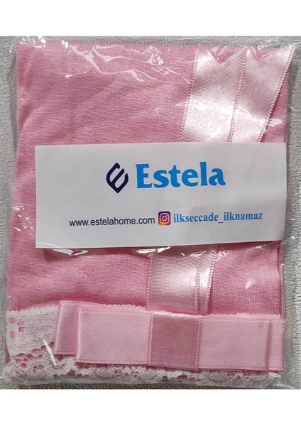 Tekno Trust Dot Çocuk Seccadesi Seccade Seti Pratik Bone Tesbih Namazlık Seti Pembe Balonlu Polyester Düz Saçak