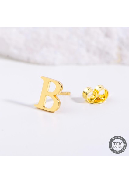 14 Ayar Altın B Harf Küpe 0,45 gr