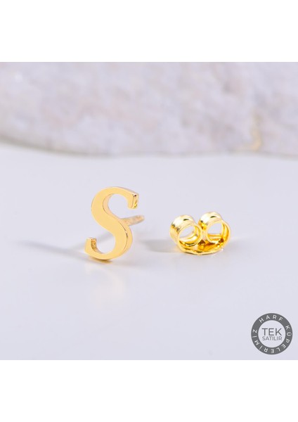 14 Ayar Altın S Harf Küpe 0,41 gr