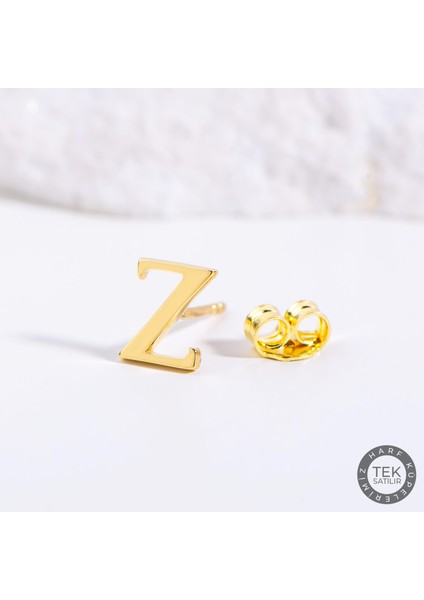 14 Ayar Altın Z Harf Küpe 0,45 gr