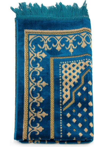 Tekno Trust Mavi Dodya Kadife Çocuk Seccadesi - Petrol modelleri