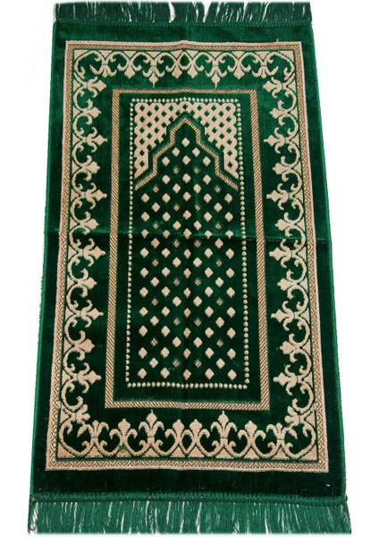 Tekno Trust Yeşil Dodya Kadife Çocuk Seccadesi - Yeşil