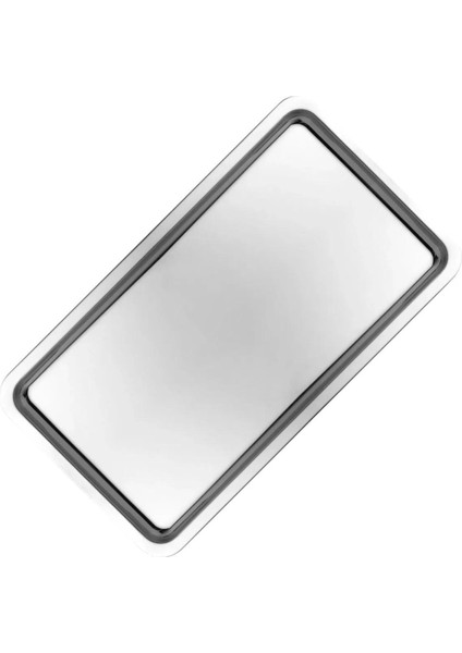 Paslanmaz Çelik Gümüş Renk Dikdörtgen Geniş Metal Düz Sunum Tepsisi Çay Kahve Tatlı Sunum 6 Adet fırsatları