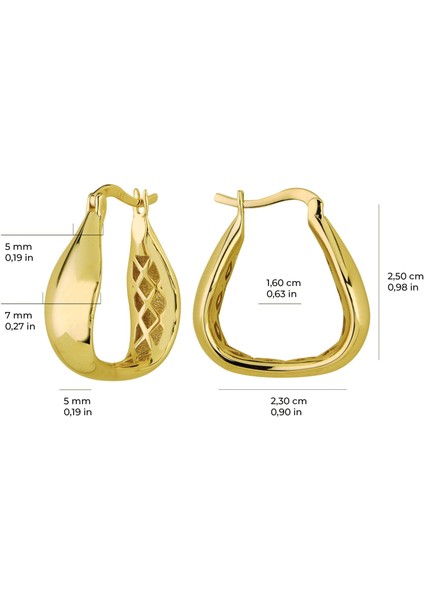 14 Ayar Italyan Altın Küpe 4,35 gr indirimleri