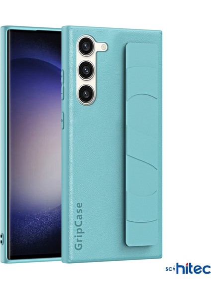 Samsung Galaxy S24 Uyumlu Premium Case Parmak Askılı Telefon Kılıfı Açık Mavi