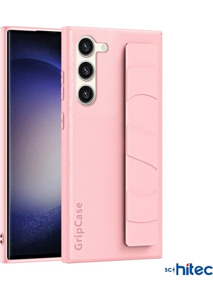 Samsung Galaxy S24 Uyumlu Premium Case Parmak Askılı Telefon Kılıfı Pembe