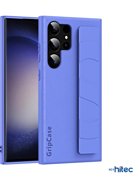 Samsung Galaxy S24 Ultra Uyumlu Premium Case Parmak Askılı Telefon Kılıfı Mavi