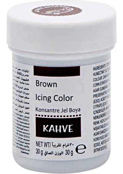 Konsantre Jel Gıda Boyası 30 gr Kahverengi