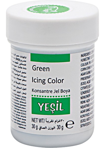 Konsantre Jel Gıda Boyası 30 gr Yeşil