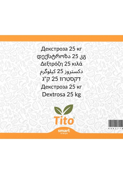 Dekstroz Toz Glikoz Standart Kalite 25 kg fiyatları
