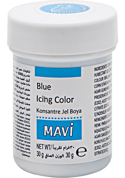 Konsantre Jel Gıda Boyası 30 gr Mavi