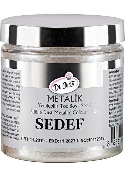 Yenilebilir Metalik Toz Boya 4 gr Sedef
