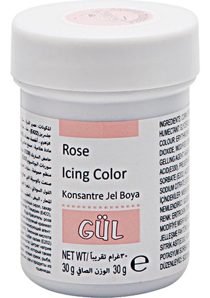 Konsantre Jel Gıda Boyası 30 gr Gül