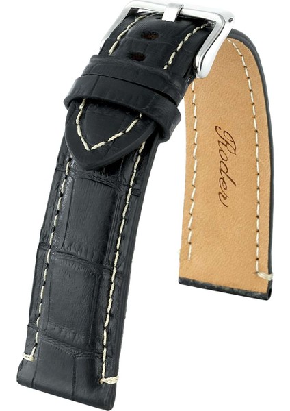 R4137W Bl-W - 22 x 18 mm Deri Kayış