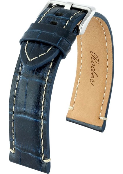 R4137W D.Blue-W - 24 x 20 mm Deri Kayış