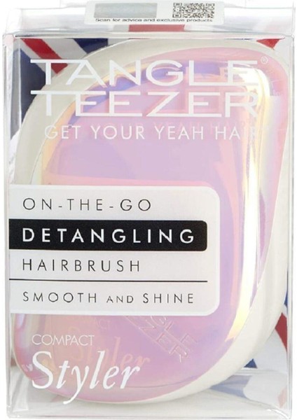 Tekno Trust Pembe Compact Styler Pink Holographic Saç Fırçası Saç Açıcı Tarak fiyatları