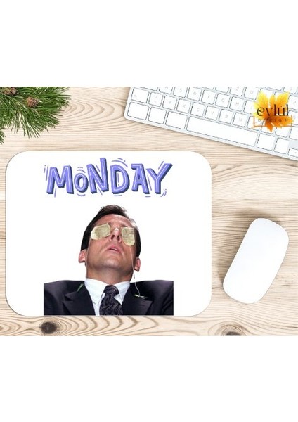 The Office Michael Scott Monday Baskılı Özel Tasarım Dikdörtgen Kaydırmaz Mousepad