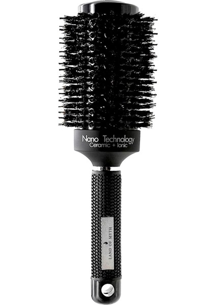 Tekno Trust Fön Fırçası 53 MM-LOM1094 Nano Teknoloji Seramik + Iyonik Termal Fön Saç Fırçası, Doğal At Kılı Diş