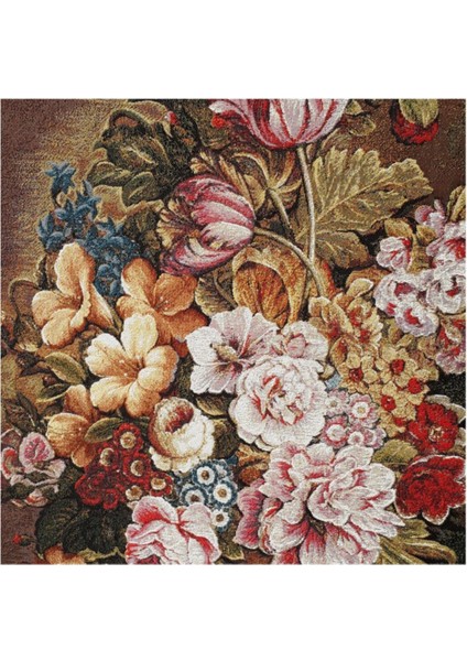 Beyaz Tekstil Goblen Dokuma Tablo Kumaşı-Çiçek Vazo Buket fiyatları