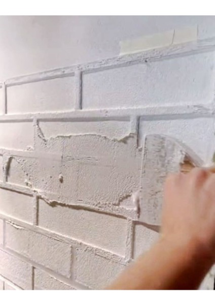 Turuncu Tuğla Stencil Şablon Kalın Malzeme Rölyef Pasta, Dekoratif Sıva ve Saten Alçıya Uygun (2mm modelleri