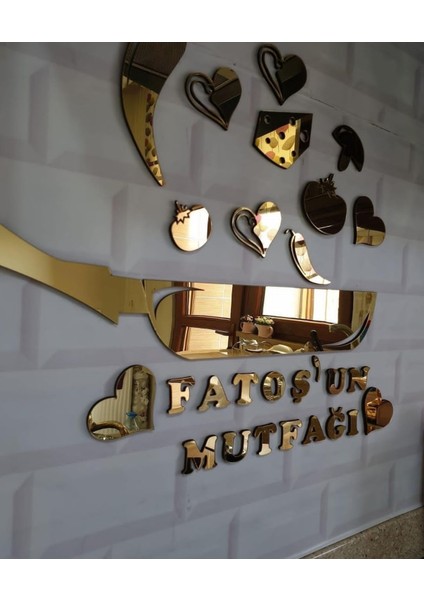 Altın Fatoş'un Mutfağı Yazılı Pleksi Mutfak Süsü-Mutfak Dekoru