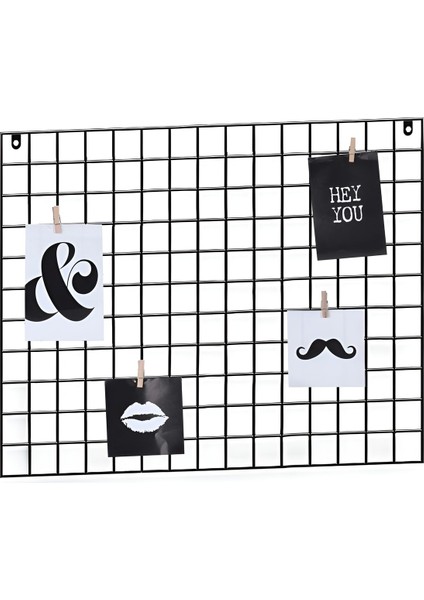 Siyah Dekoratif Tel Pano Metal Fotoğraflık Çok Amaçlı Duvar Çerçevesi indirimleri